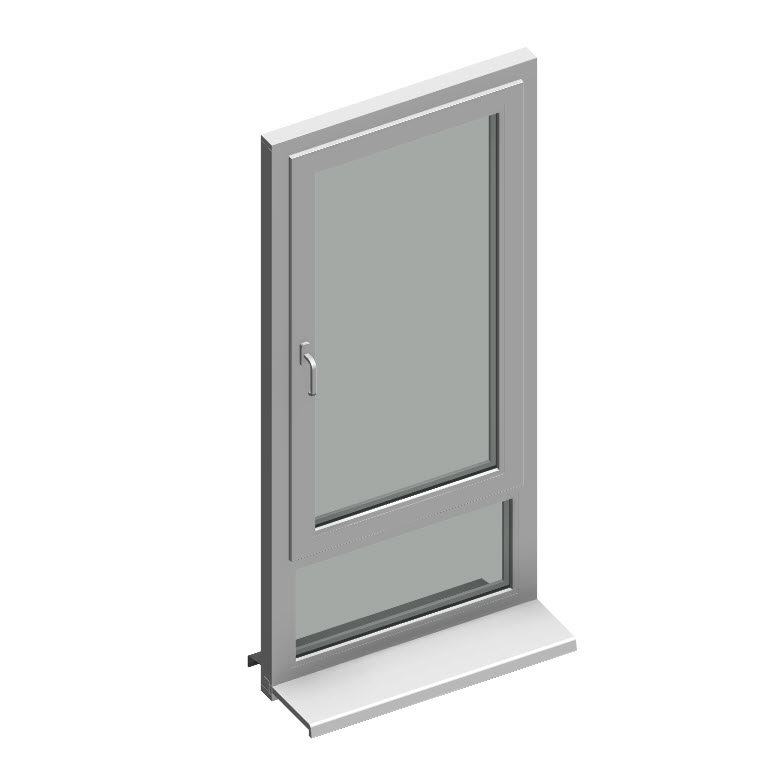 Окно 1-ств. с глух. частью снизу BRUSBOX 70-6